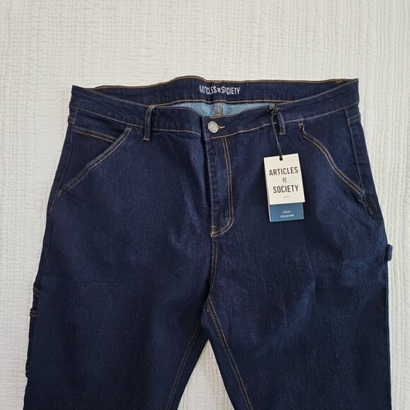 Articles of Society Men’s 38x32 Wide Leg Blue Shade Utility Jeans NEW $108 NWT - Picture 3 of 16